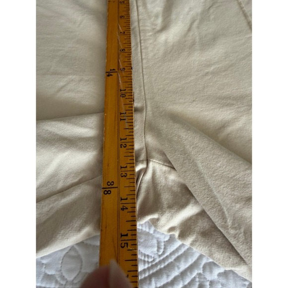 Denim & Co Active Tan Beige Cropped Pants Pintuck Zip Pockets 2X A475900 - Picture 2 of 9